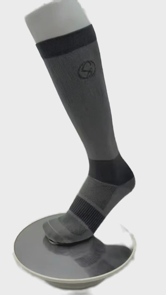 Gray Knee High Compression Socks for Men & Women