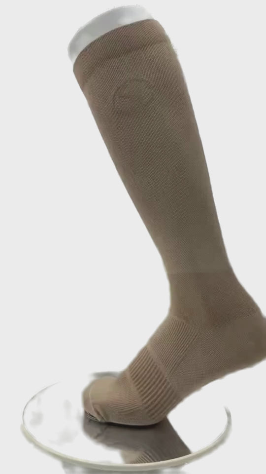 Brown Knee High Compression Socks for Men & Women