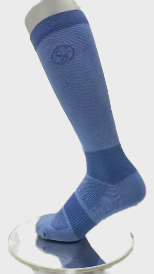 Blue Knee High Compression Socks for Men & Women 